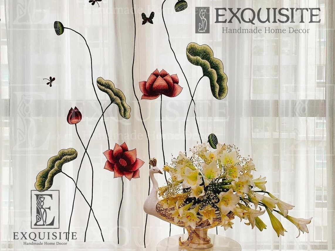 Organza curtain w-embroidery- Rèm thêu tay — Exclusive Piece