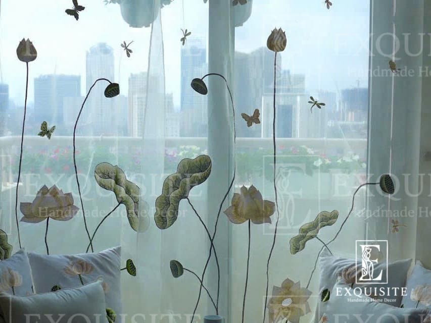 Organza curtain w-embroidery- Rèm thêu tay — Exclusive Piece