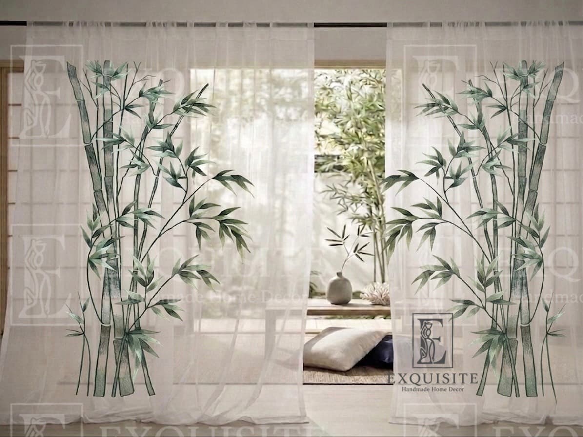 Organza curtain w-embroidery- Rèm thêu tay — Exclusive Piece
