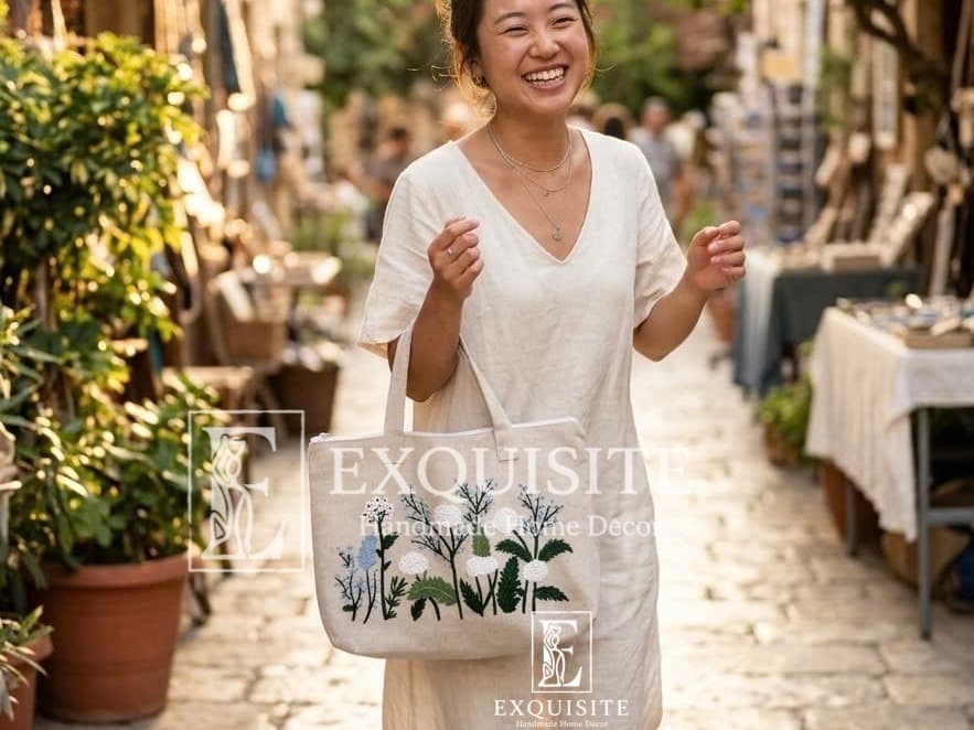 Bag w-hand embroidery- Tuí thêu tay — Exclusive Piece