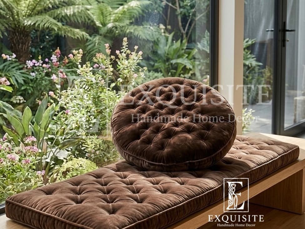 Sitting cushion with hand stitching - Đệm ngồi khâu tay — Exclusive Piece