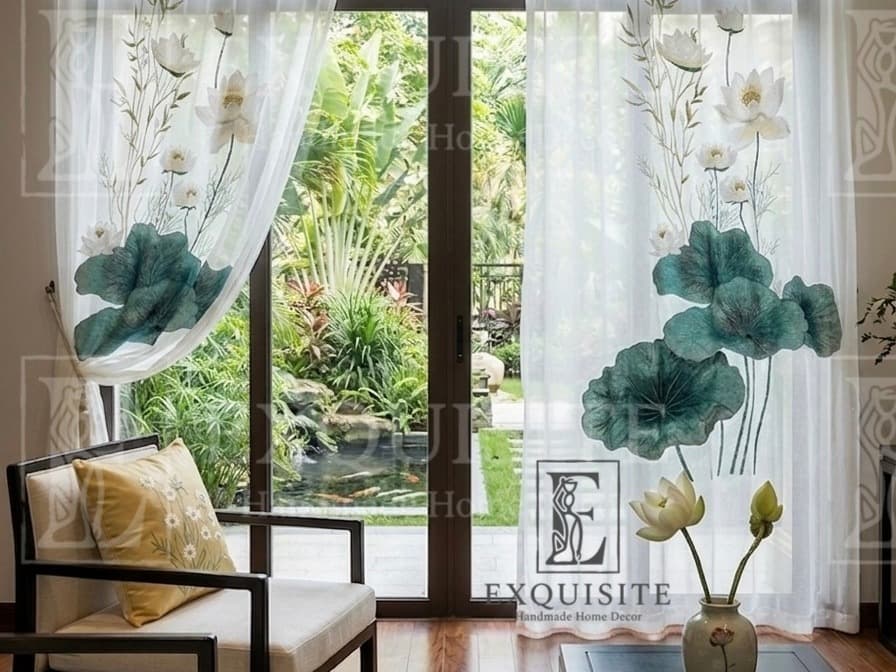 Organza curtain w-embroidery- Rèm thêu tay — Exclusive Piece