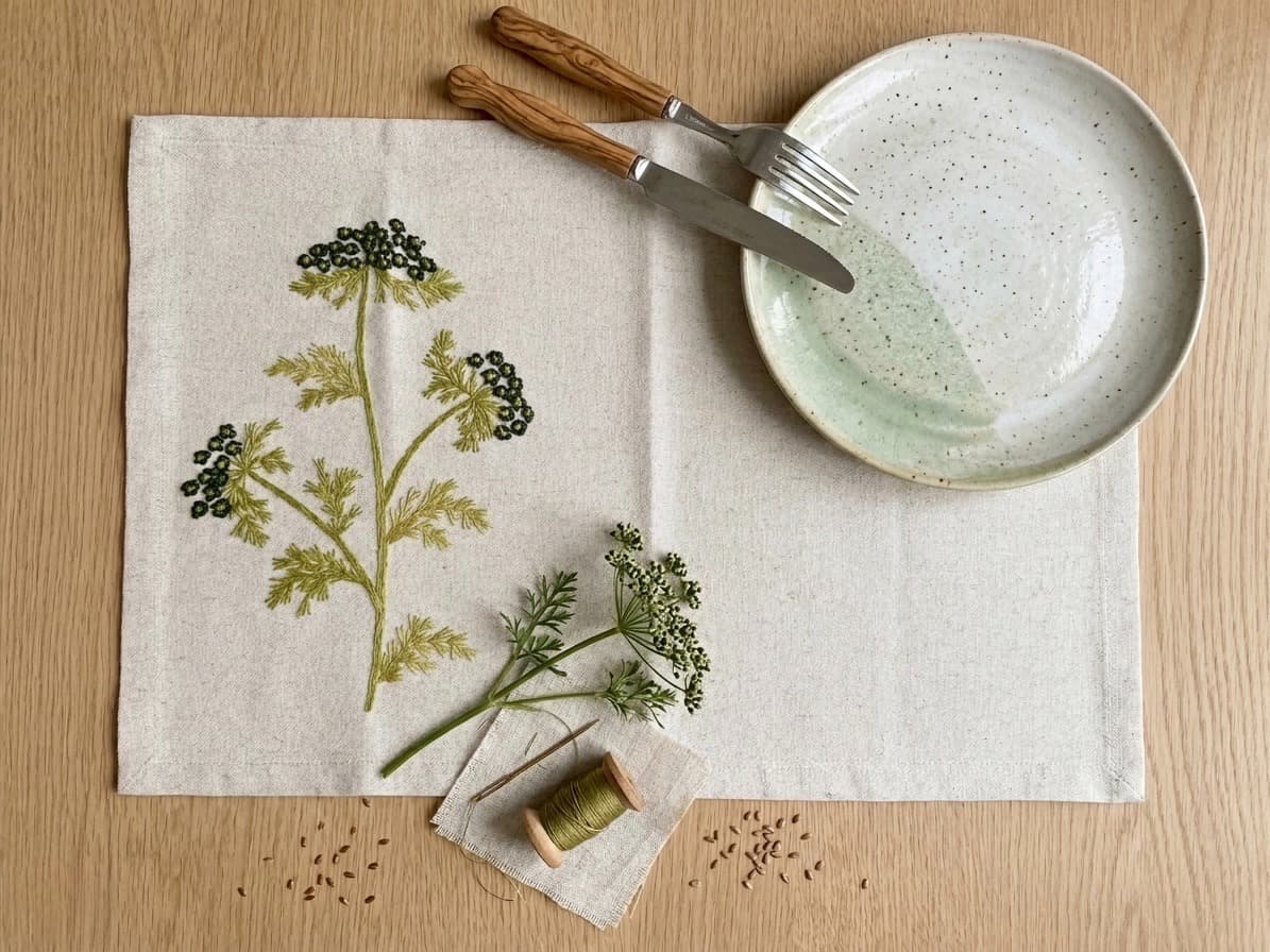 PLACEMAT- LÓT ĐĨA THÊU TAY  — Exclusive Piece