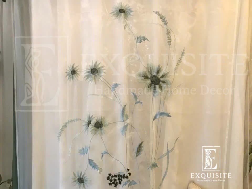 Curtain Organza with hand embroidery — Exclusive Piece