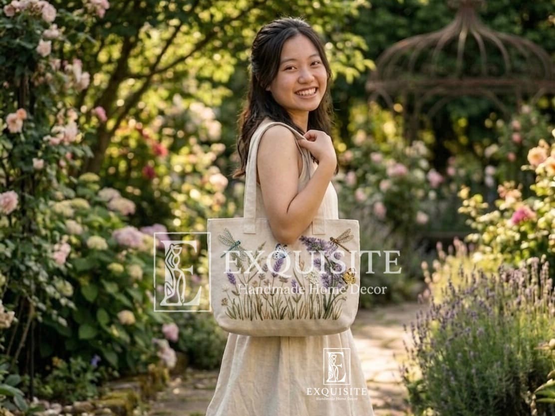 Bag w-hand embroidery- Tuí thêu tay — Exclusive Piece
