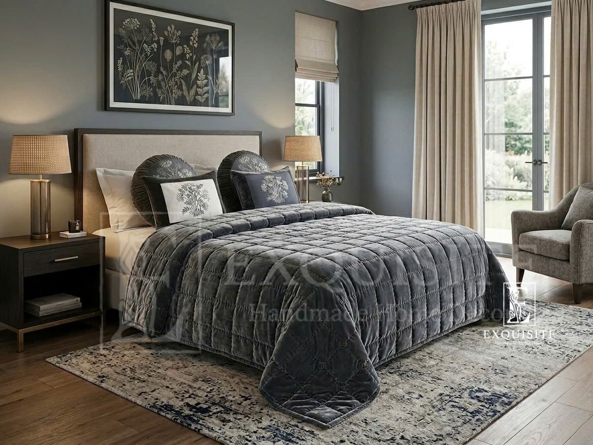 Velvet Luxury Quilting Bed Cover — Exclusive Piece